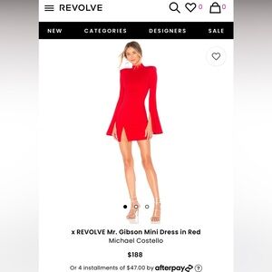 REVOLVE Mr. Gibson Mini Dress in Red